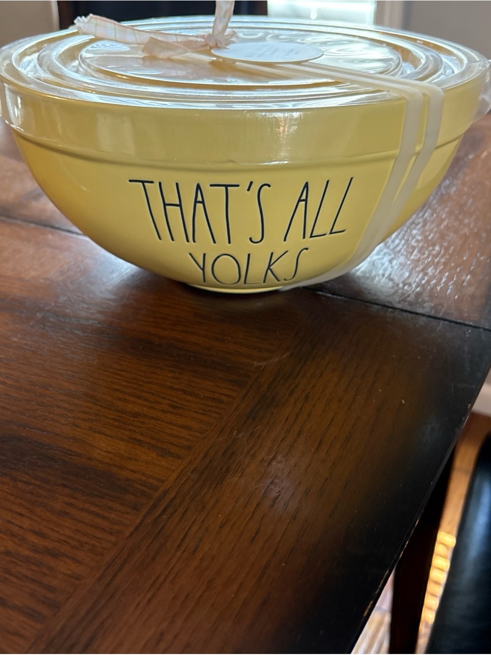 Rae Dunn Yellow Ceramic Mixing Bowl with Tag